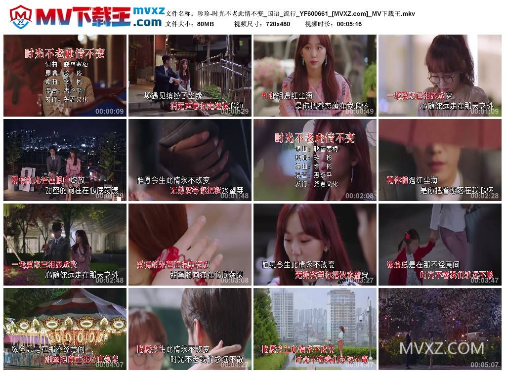珍珍-时光不老此情不变_国语_流行_YF600661